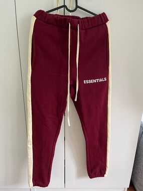 Maroon Fear of God Sweatpants